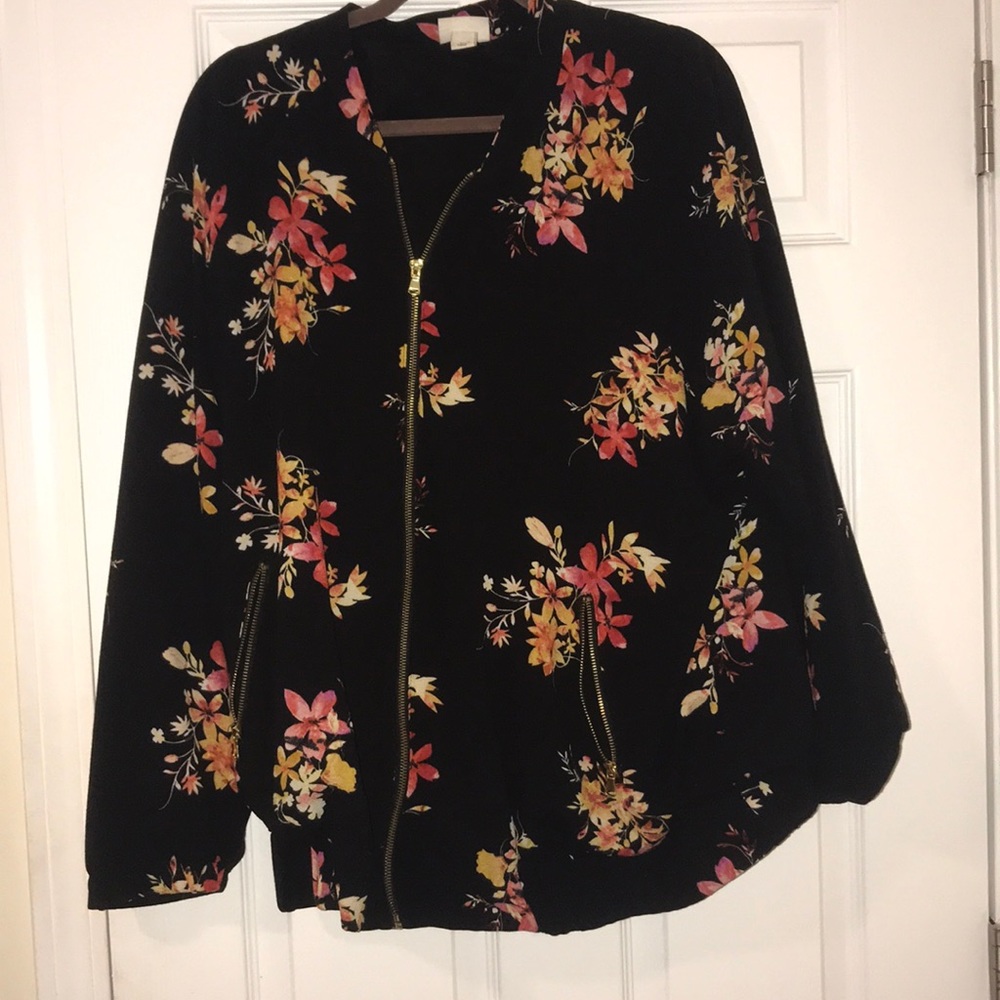 Plus size Ava & Viv floral jacket